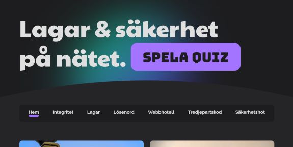 En bild på inget mindre än just denna hemsida!